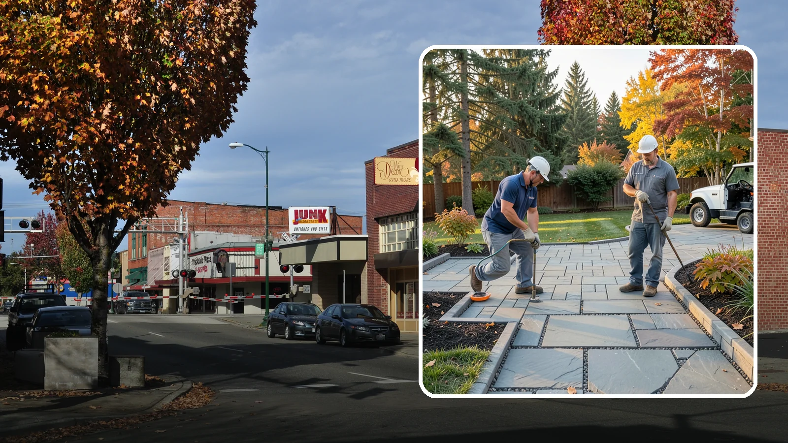Permeable Paver Installation in Puyallup, Pierce County, WA - Permeable pavers with open-graded joints that let stormwater infiltrate on site, meeting Puget Sound drainage codes while...