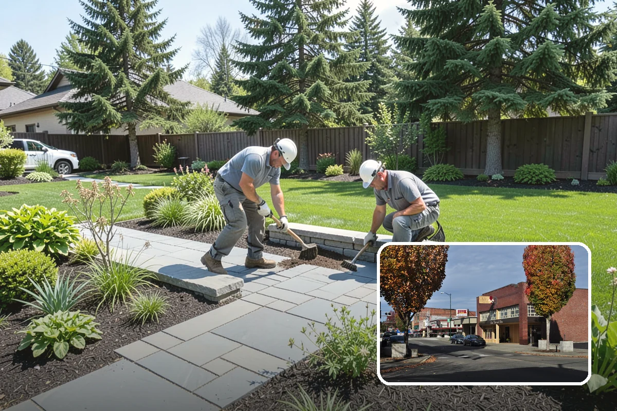 Permeable Paver Installation in Puyallup, Pierce County, WA - Infiltrates stormwater and reduces surface runoff