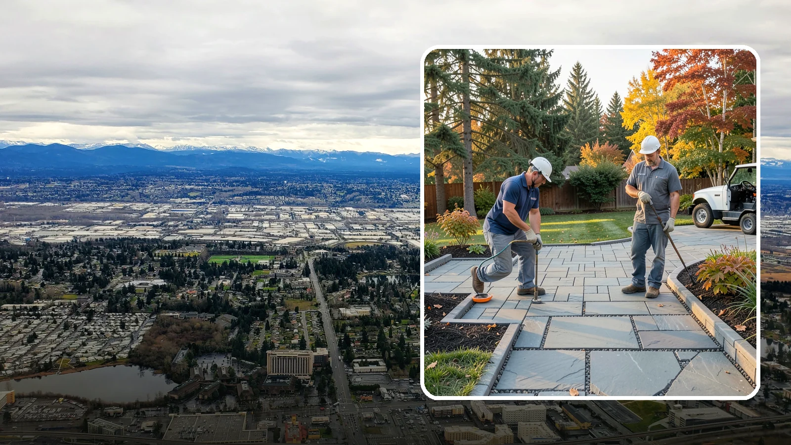 Permeable Paver Installation in SeaTac, King County, WA - Permeable pavers with open-graded joints that let stormwater infiltrate on site, meeting Puget Sound drainage codes while...