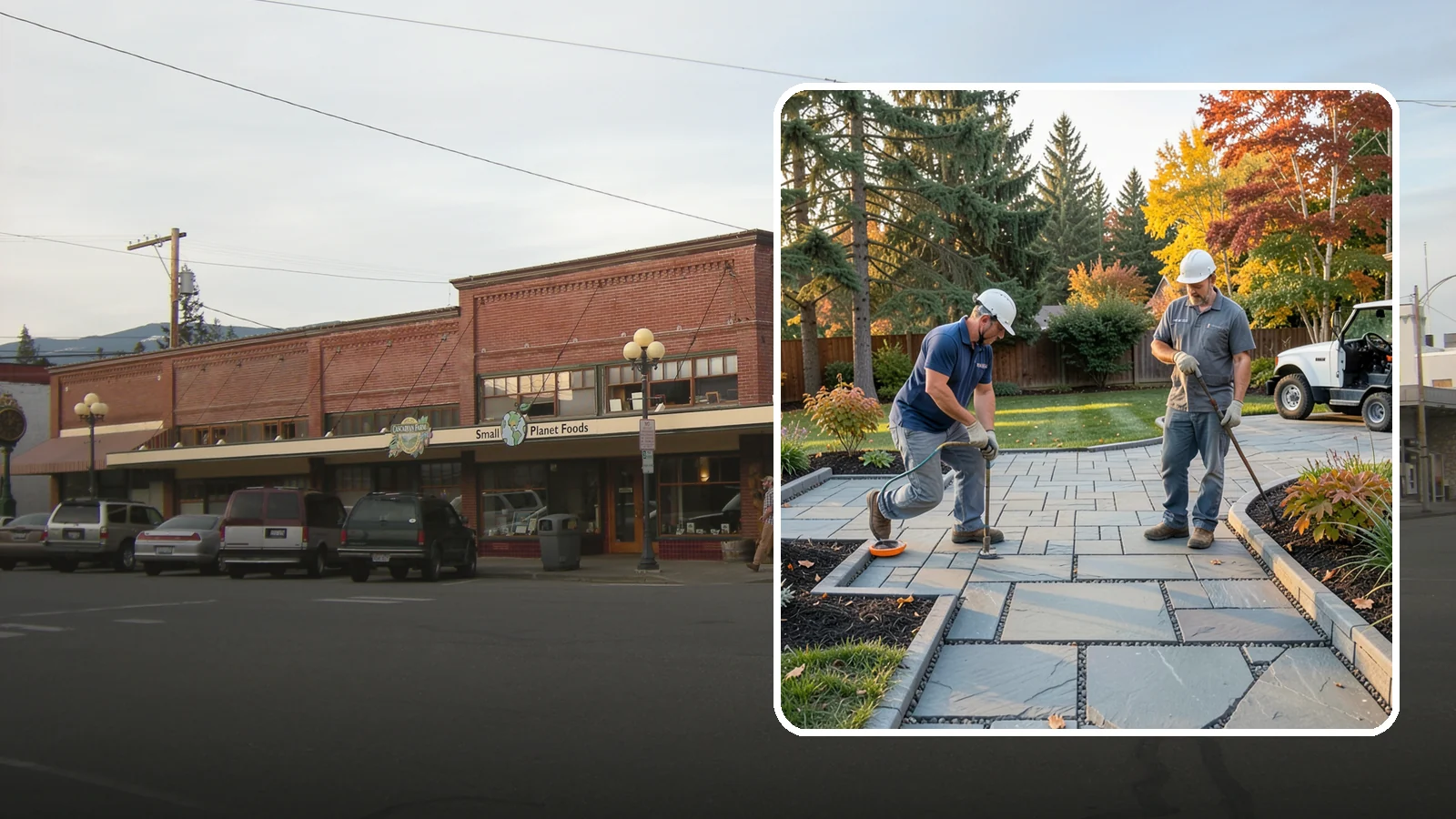Permeable Paver Installation in Sedro-Woolley, Skagit County, WA - Permeable pavers with open-graded joints that let stormwater infiltrate on site, meeting Puget Sound drainage codes while...