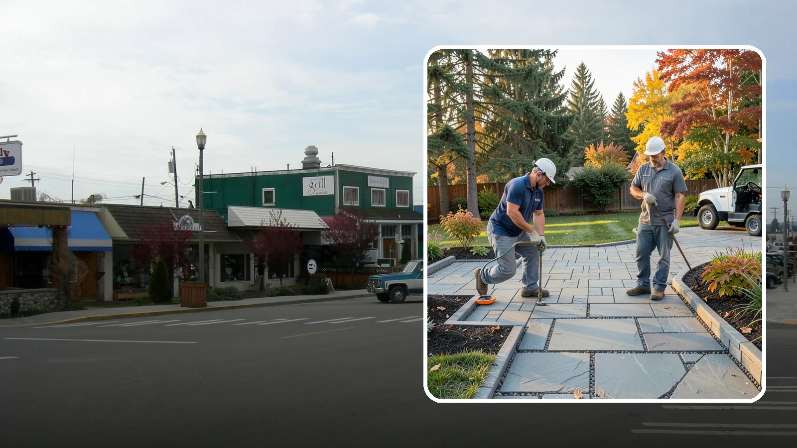 Permeable Paver Installation in Stanwood, Snohomish County, WA - Permeable pavers with open-graded joints that let stormwater infiltrate on site, meeting Puget Sound drainage codes while...