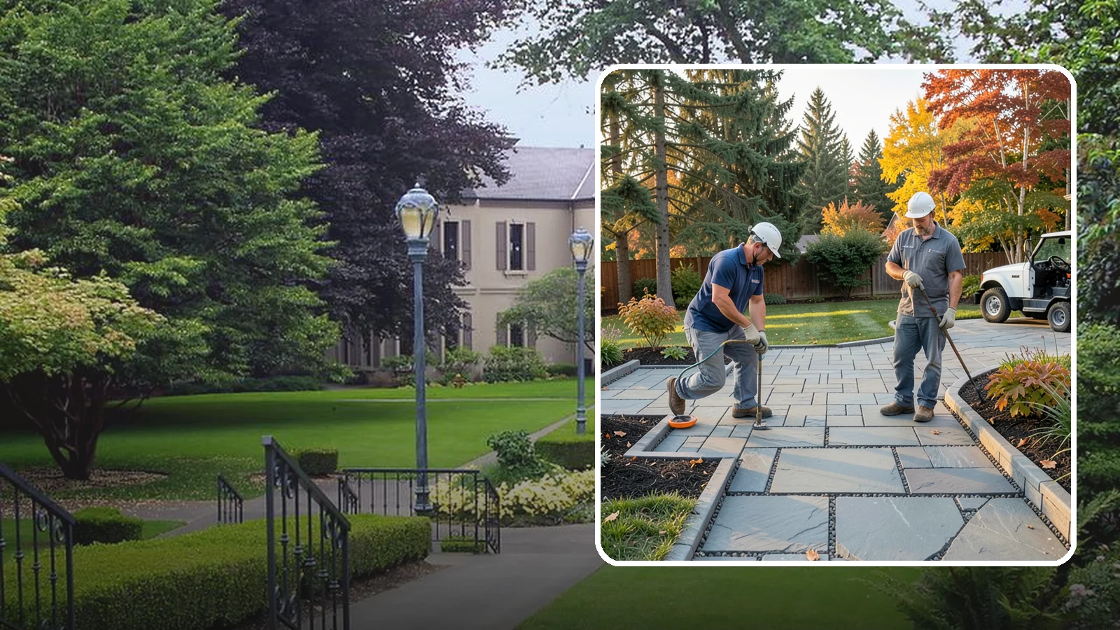 Permeable Paver Installation in Woodinville, King County, WA - Permeable pavers with open-graded joints that let stormwater infiltrate on site, meeting Puget Sound drainage codes while...