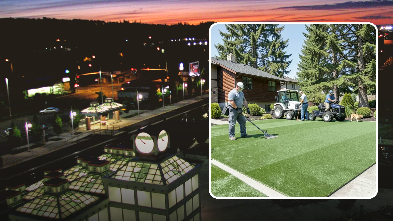 Pet Turf Installation in Auburn, King County, WA - Durable, drainable pet turf that gives dogs a clean, mud-free area that is easy to keep sanitary.