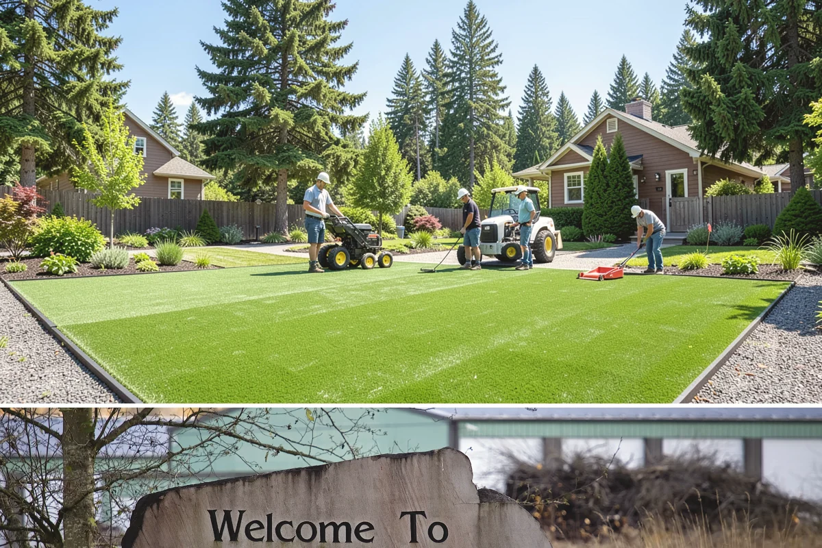 Pet Turf Installation in Buckley, Pierce County, WA - Can be installed year-round.