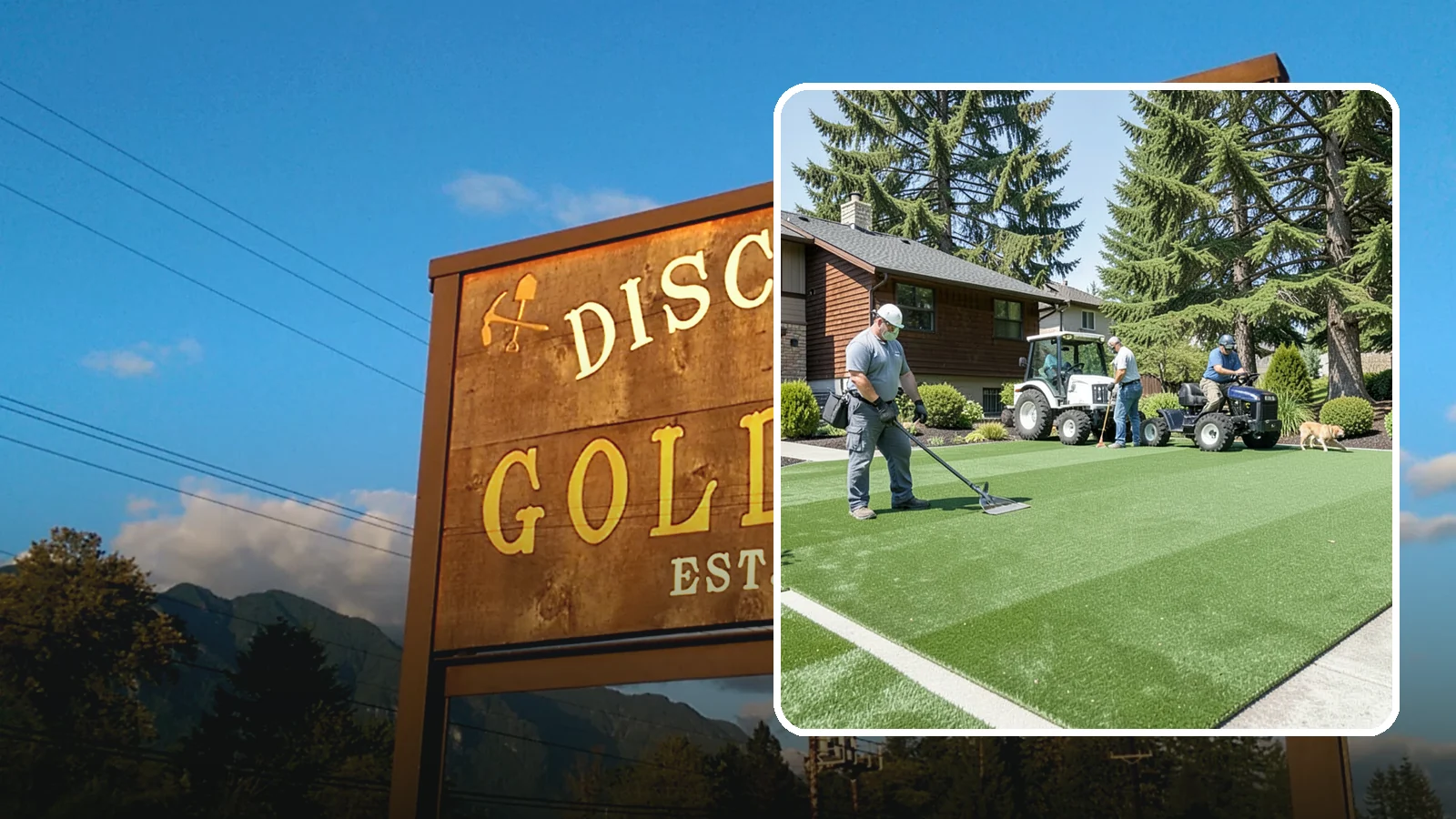 Pet Turf Installation in Gold Bar, Snohomish County, WA - Durable, drainable pet turf that gives dogs a clean, mud-free area that is easy to keep sanitary.