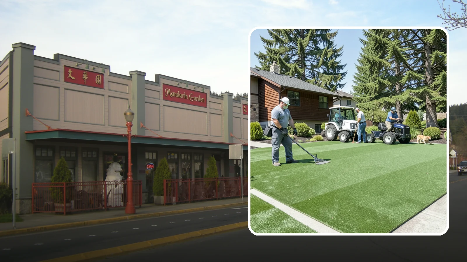 Pet Turf Installation in Issaquah, King County, WA - Durable, drainable pet turf that gives dogs a clean, mud-free area that is easy to keep sanitary.