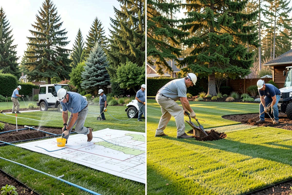 Pet Turf Installation in Lyman, Skagit County, WA - Remove the old surface and excavate