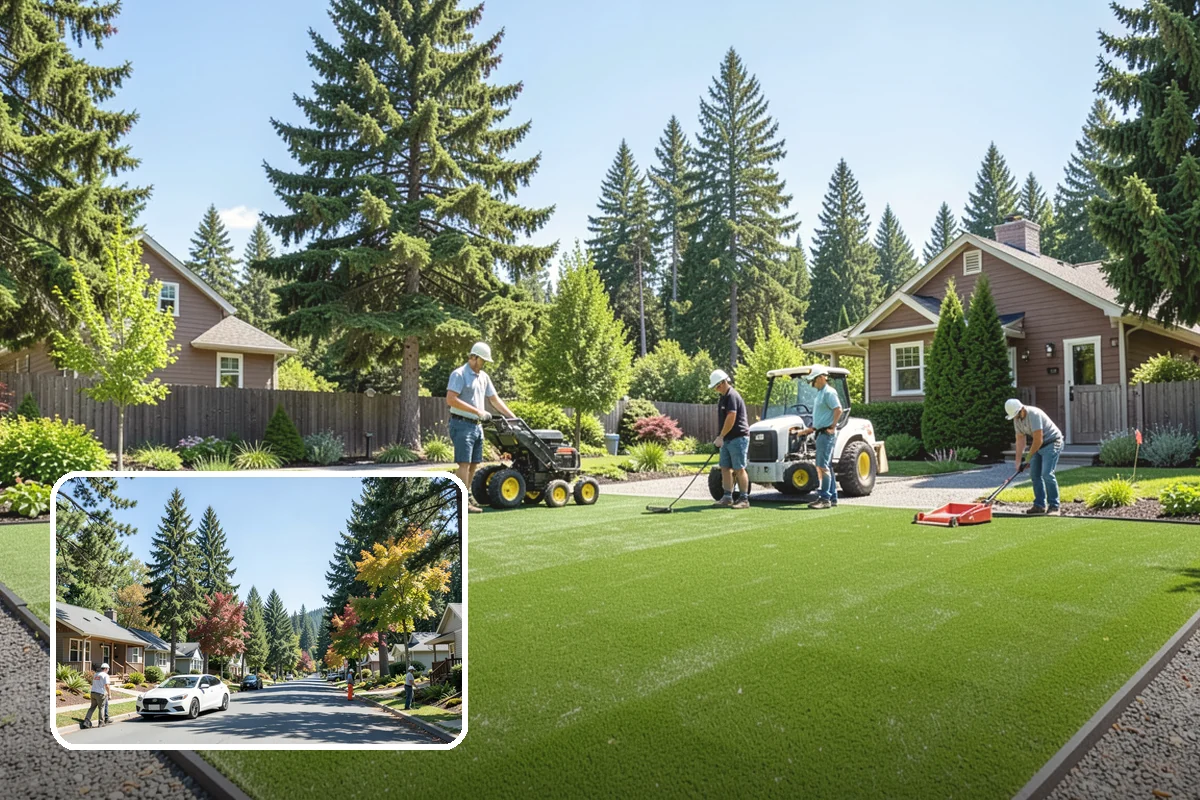 Pet Turf Installation in Orting, Pierce County, WA - Mud-free area for dogs year-round
