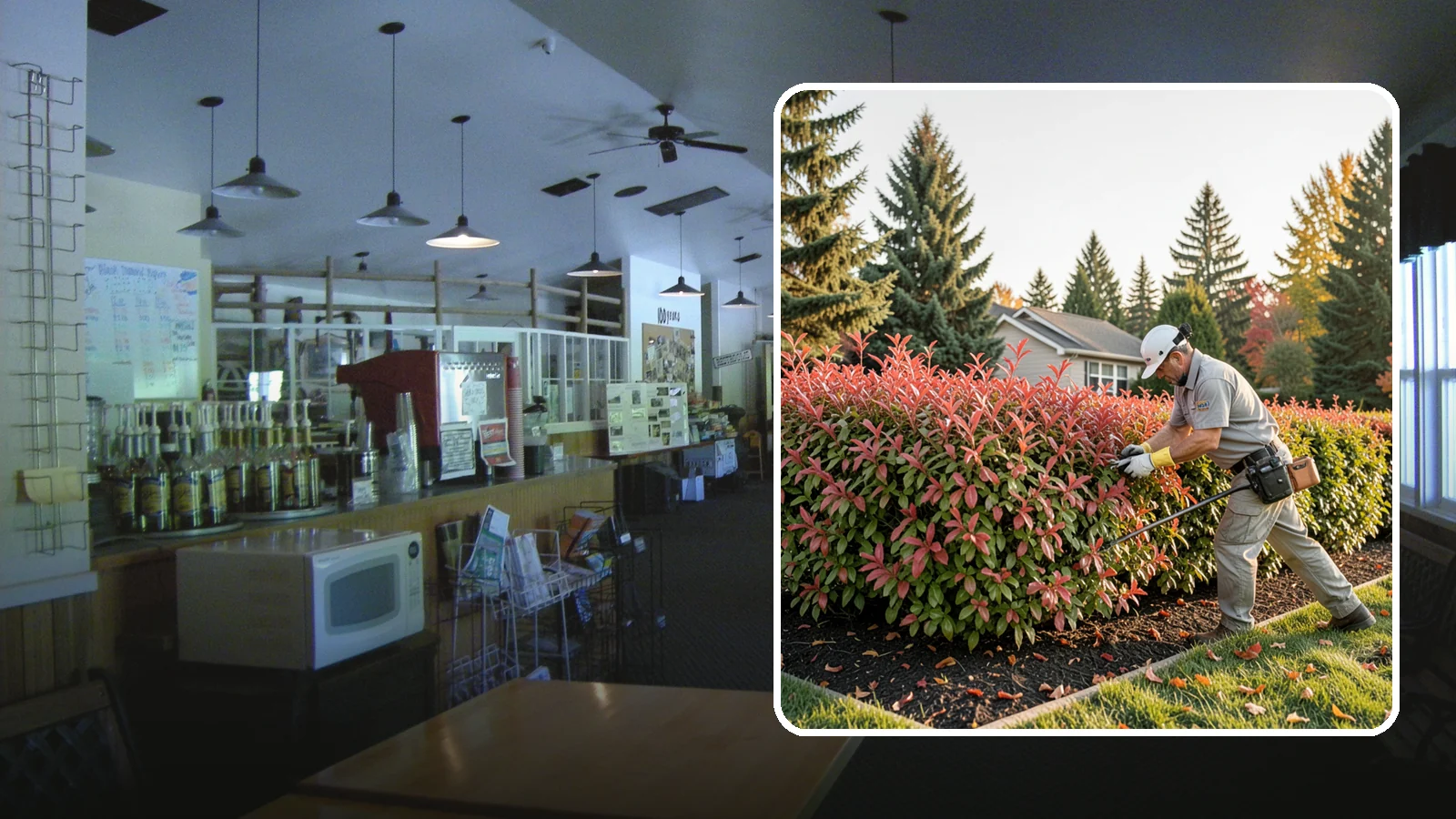 Photinia Trimming in Black Diamond, King County, WA - Strategic photinia trimming that triggers the vivid red new growth this hedge is famous for while managing leaf-spot disease.