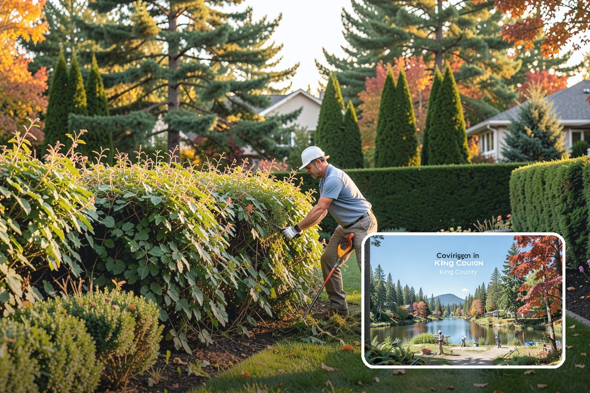 Photinia Trimming in Covington, King County, WA - Triggers the signature vivid red new-growth flush