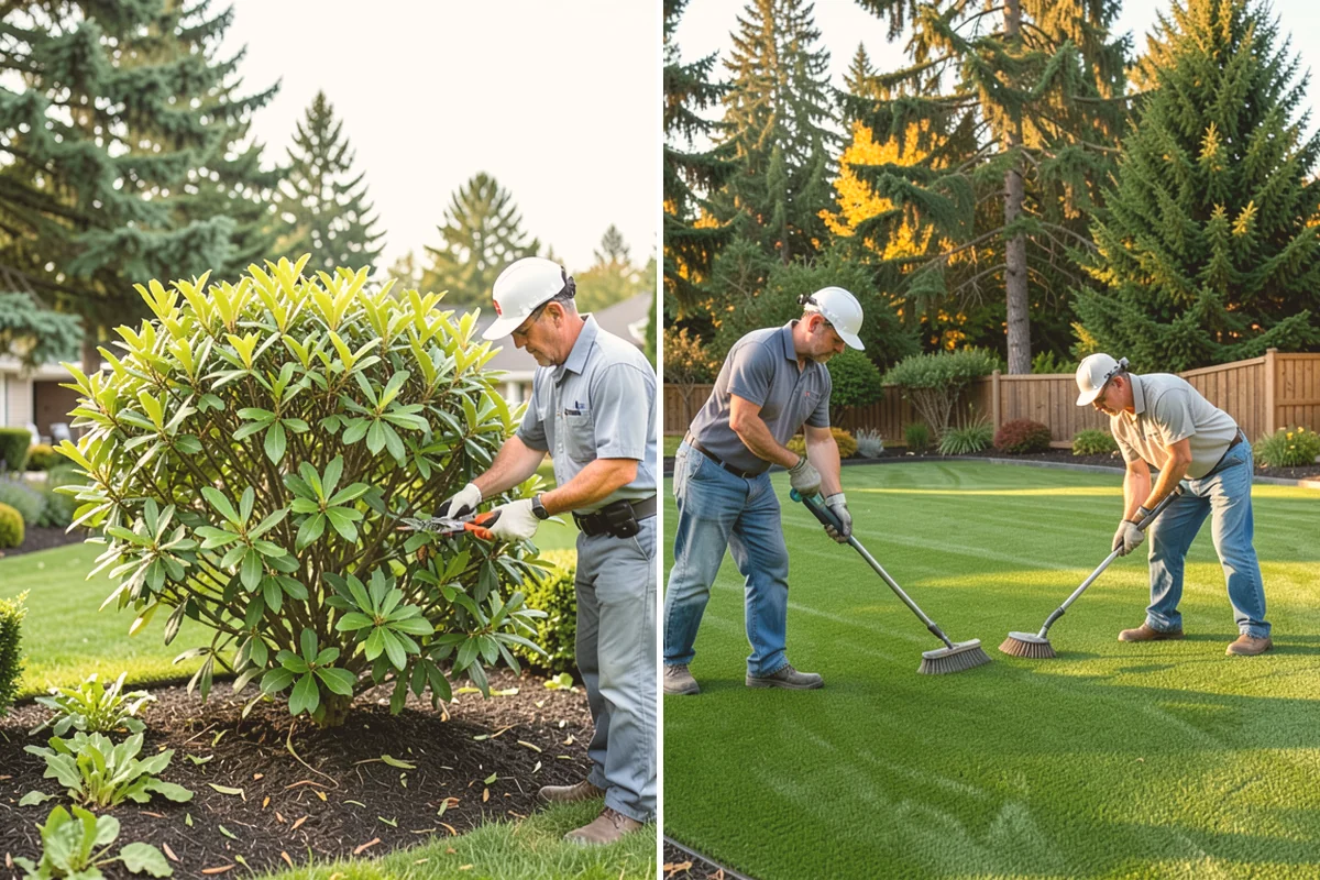 Photinia Trimming in Langley, Island County, WA - Inspect for leaf spot, dieback, and overall vigor