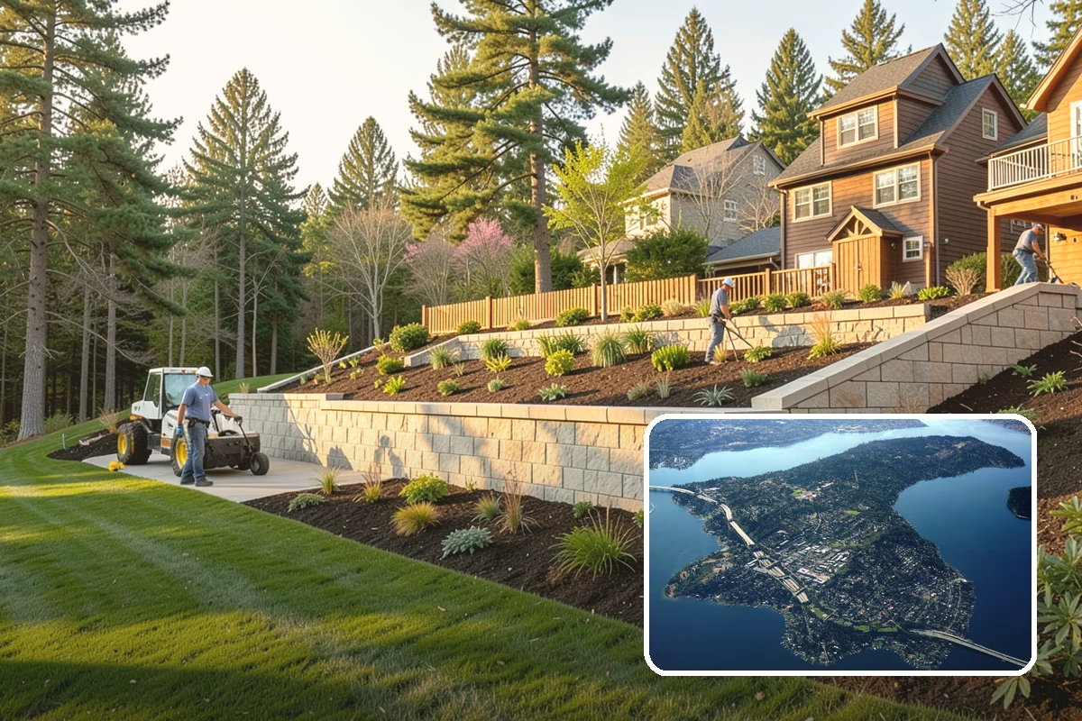 Photinia Trimming in Mercer Island, King County, WA - Triggers the signature vivid red new-growth flush