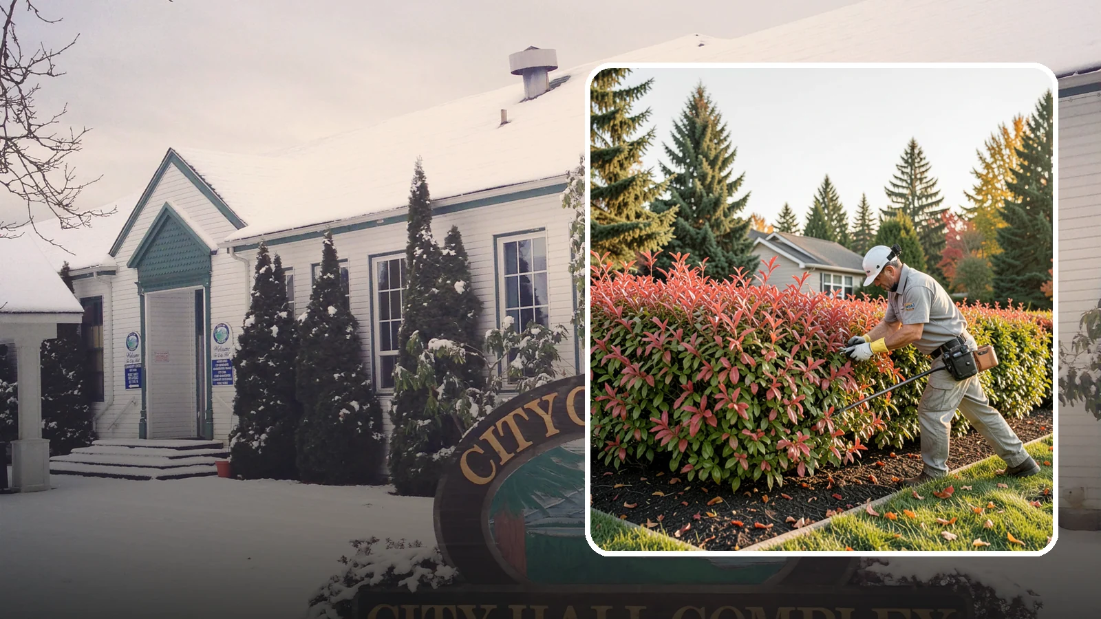 Photinia Trimming in Pacific, King County, WA - Strategic photinia trimming that triggers the vivid red new growth this hedge is famous for while managing leaf-spot disease.