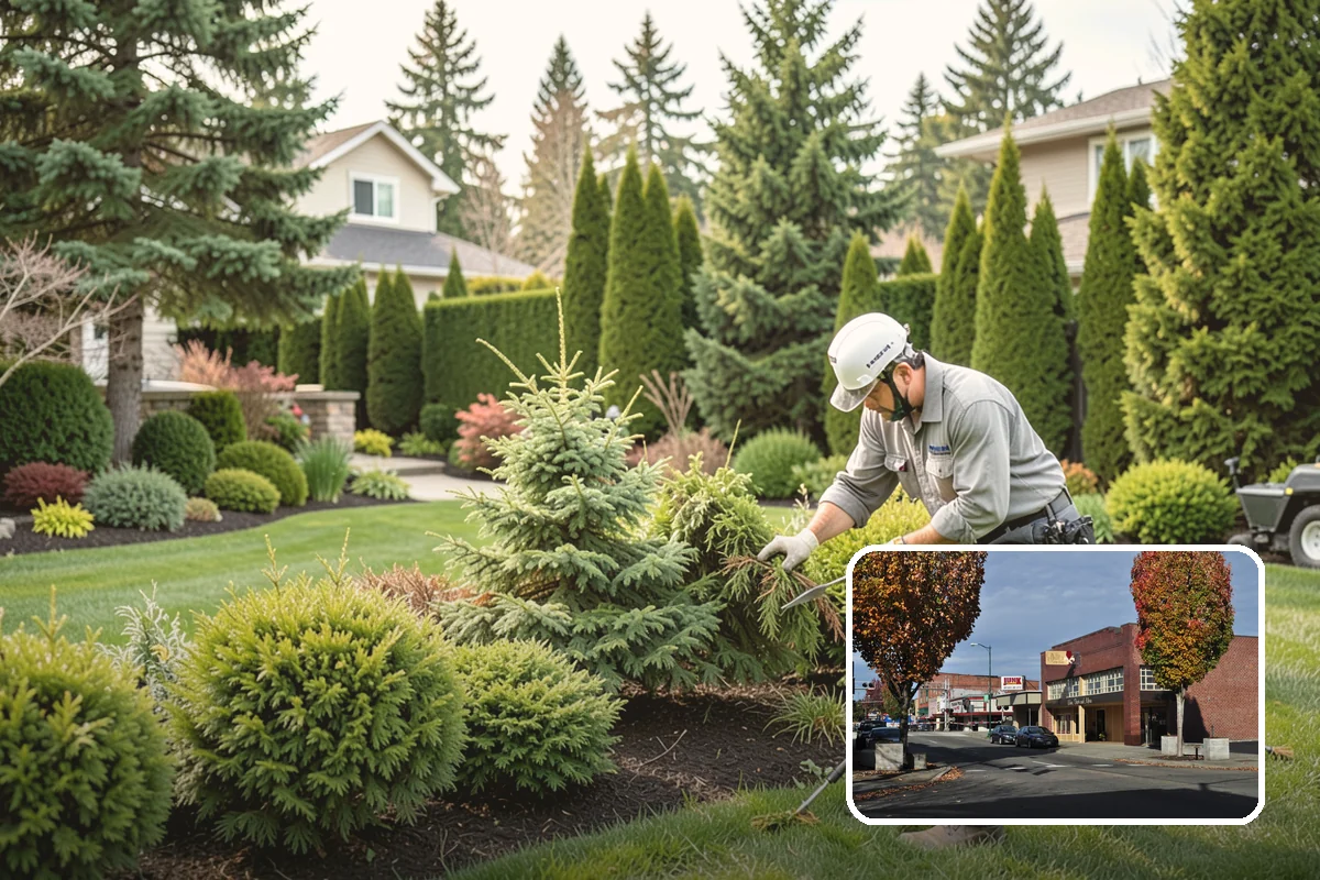 Photinia Trimming in Puyallup, Pierce County, WA - Triggers the signature vivid red new-growth flush