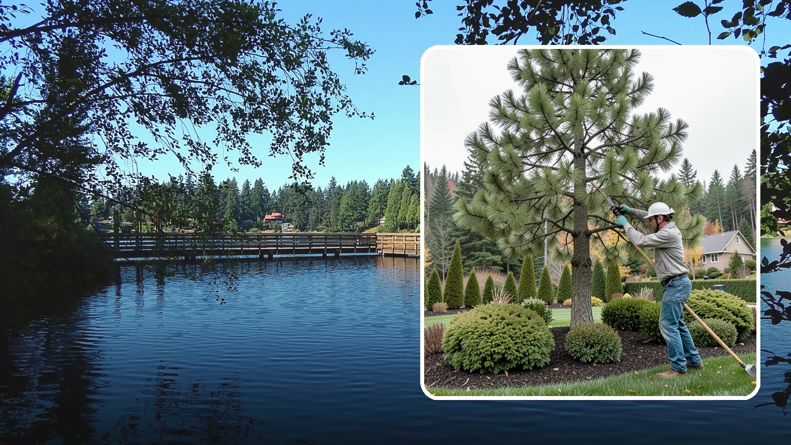 Pine Tree Pruning in Federal Way, King County, WA - Pine pruning for health, safety, and form, using techniques suited to conifers.