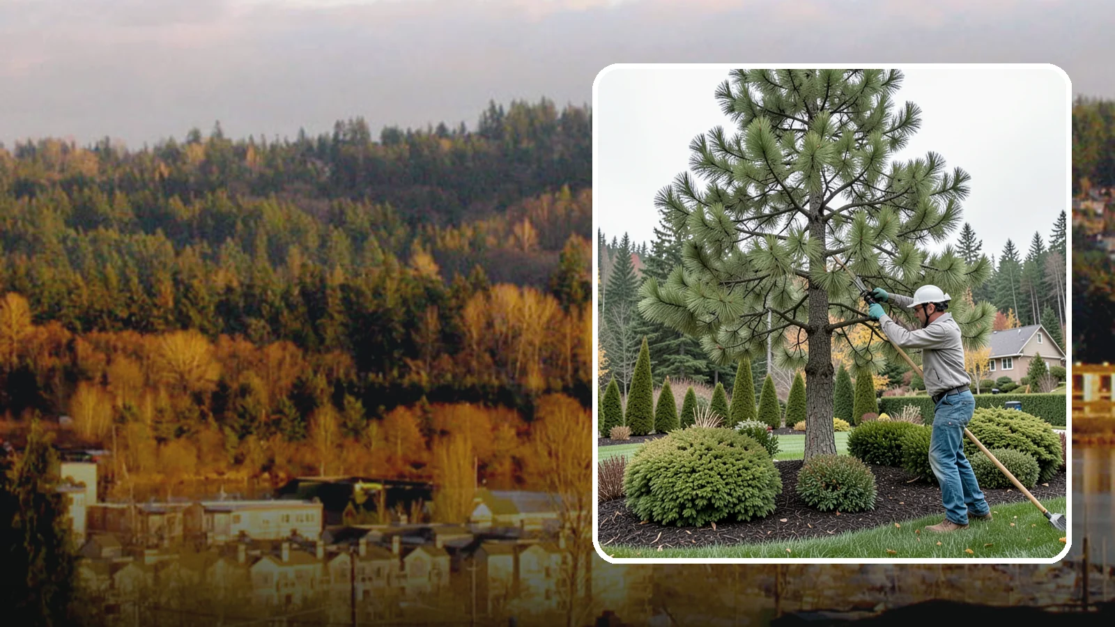 Pine Tree Pruning in Kenmore, King County, WA - Pine pruning for health, safety, and form, using techniques suited to conifers.