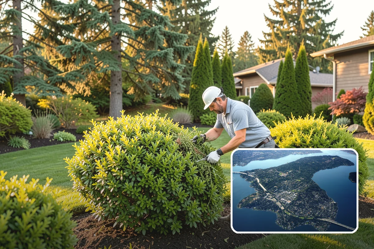Pine Tree Pruning in Mercer Island, King County, WA - Conifer-appropriate techniques
