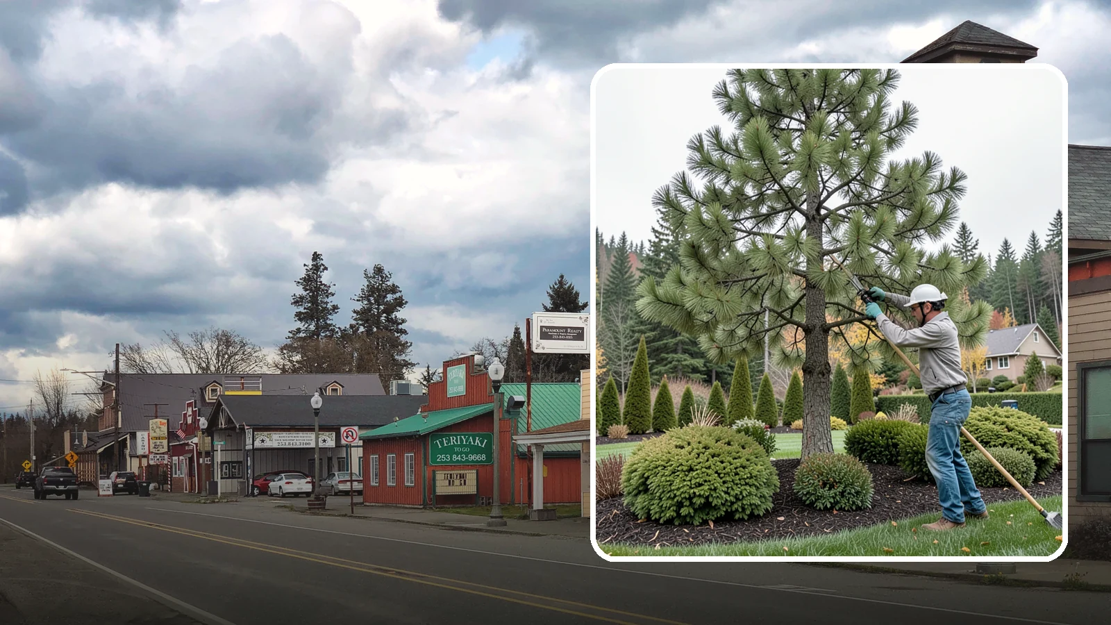 Pine Tree Pruning in Roy, Pierce County, WA - Pine pruning for health, safety, and form, using techniques suited to conifers.