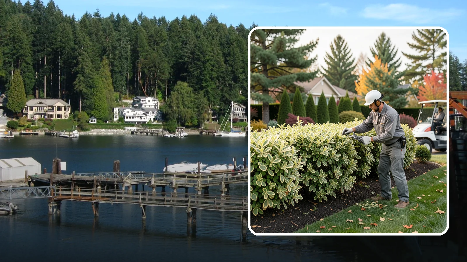 Pittosporum Trimming in Gig Harbor, Pierce County, WA - Detail-oriented pittosporum trimming that shapes this refined evergreen hedge while protecting its delicate variegated or wavy...