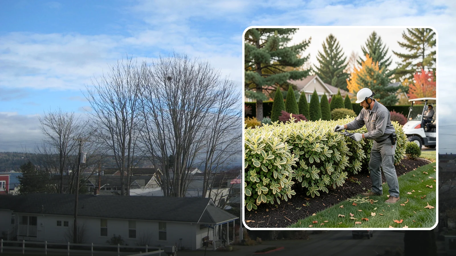Pittosporum Trimming in Langley, Island County, WA - Detail-oriented pittosporum trimming that shapes this refined evergreen hedge while protecting its delicate variegated or wavy...