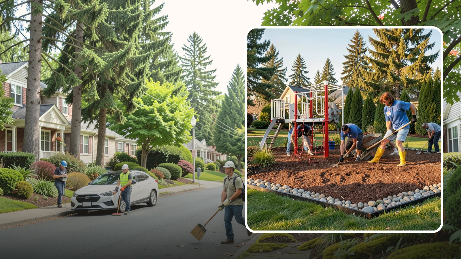 Playground Mulch Installation in Beaux Arts Village, King County, WA - We install certified engineered wood fiber playground mulch that cushions falls and meets safety standards for play areas.