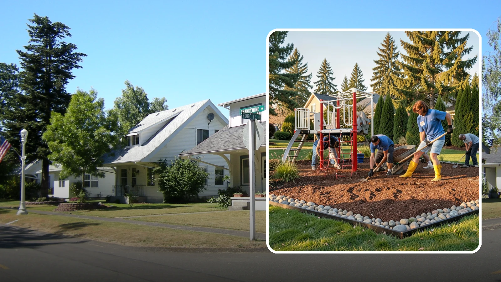 Playground Mulch Installation in DuPont, Pierce County, WA - We install certified engineered wood fiber playground mulch that cushions falls and meets safety standards for play areas.