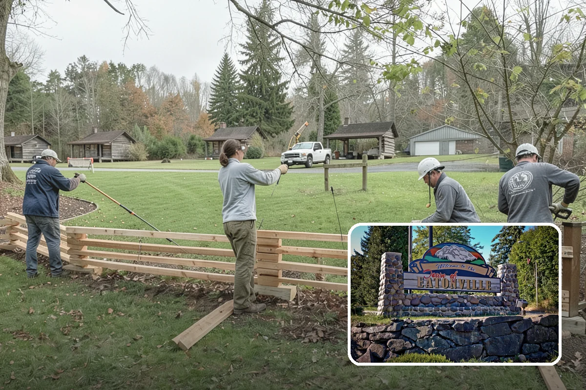 Playground Mulch Installation in Eatonville, Pierce County, WA - Cushions falls under play equipment to reduce injury risk