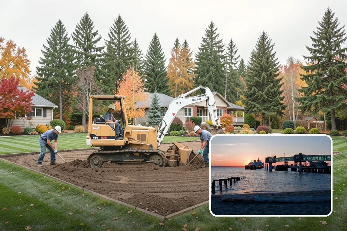 Playground Mulch Installation in Edmonds, Snohomish County, WA - Cushions falls under play equipment to reduce injury risk