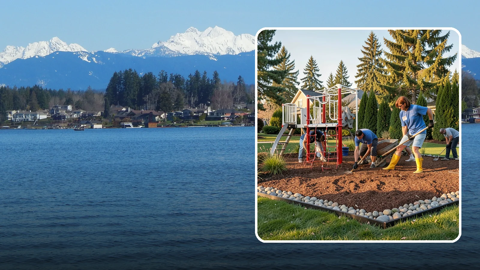 Playground Mulch Installation in Lake Stevens, Snohomish County, WA - We install certified engineered wood fiber playground mulch that cushions falls and meets safety standards for play areas.