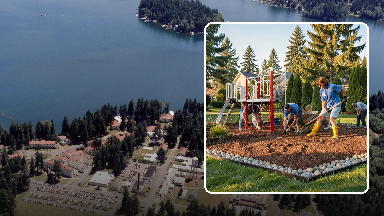 Playground Mulch Installation in Lakewood, Pierce County, WA - We install certified engineered wood fiber playground mulch that cushions falls and meets safety standards for play areas.