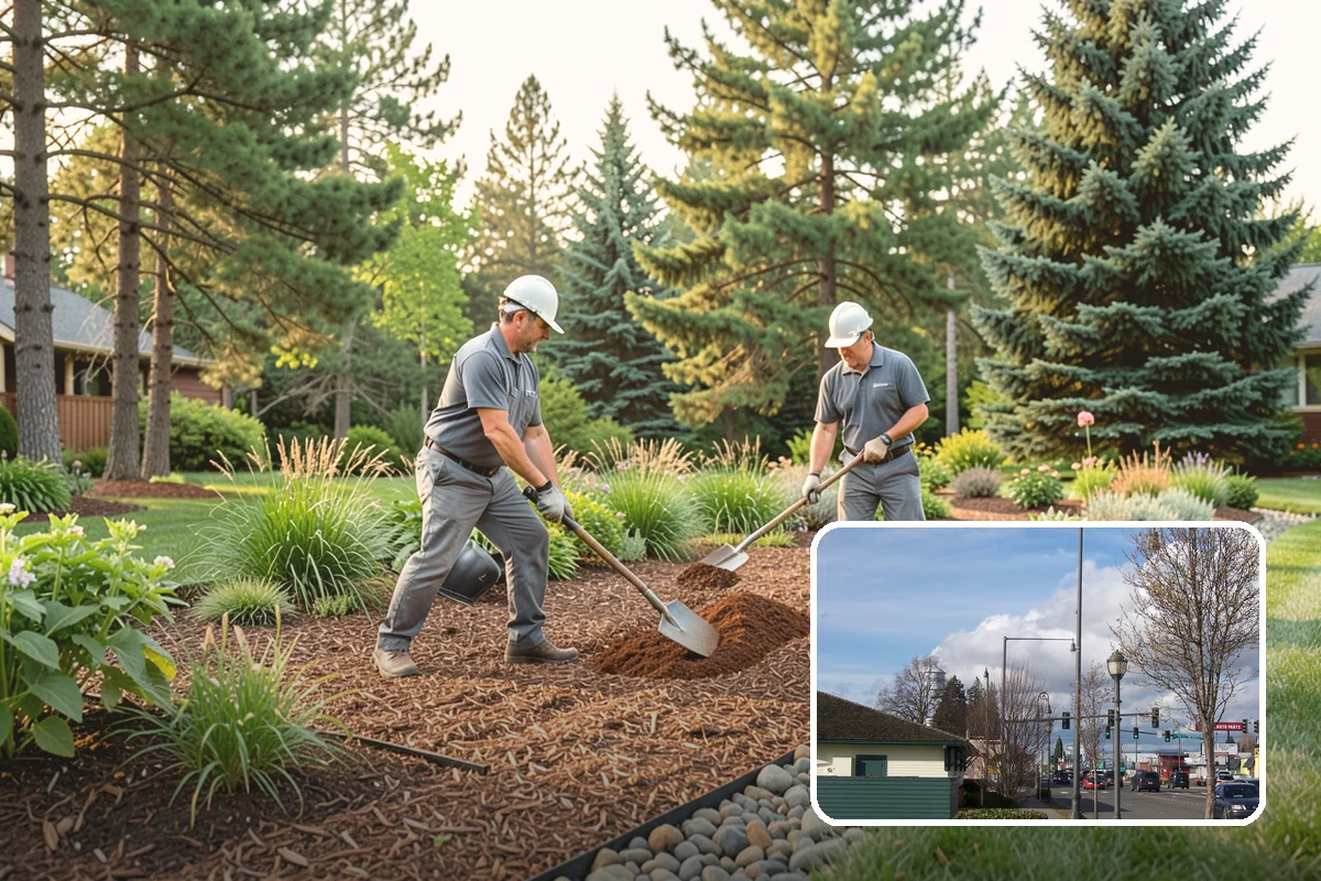 Playground Mulch Installation in Marysville, Snohomish County, WA - Cushions falls under play equipment to reduce injury risk