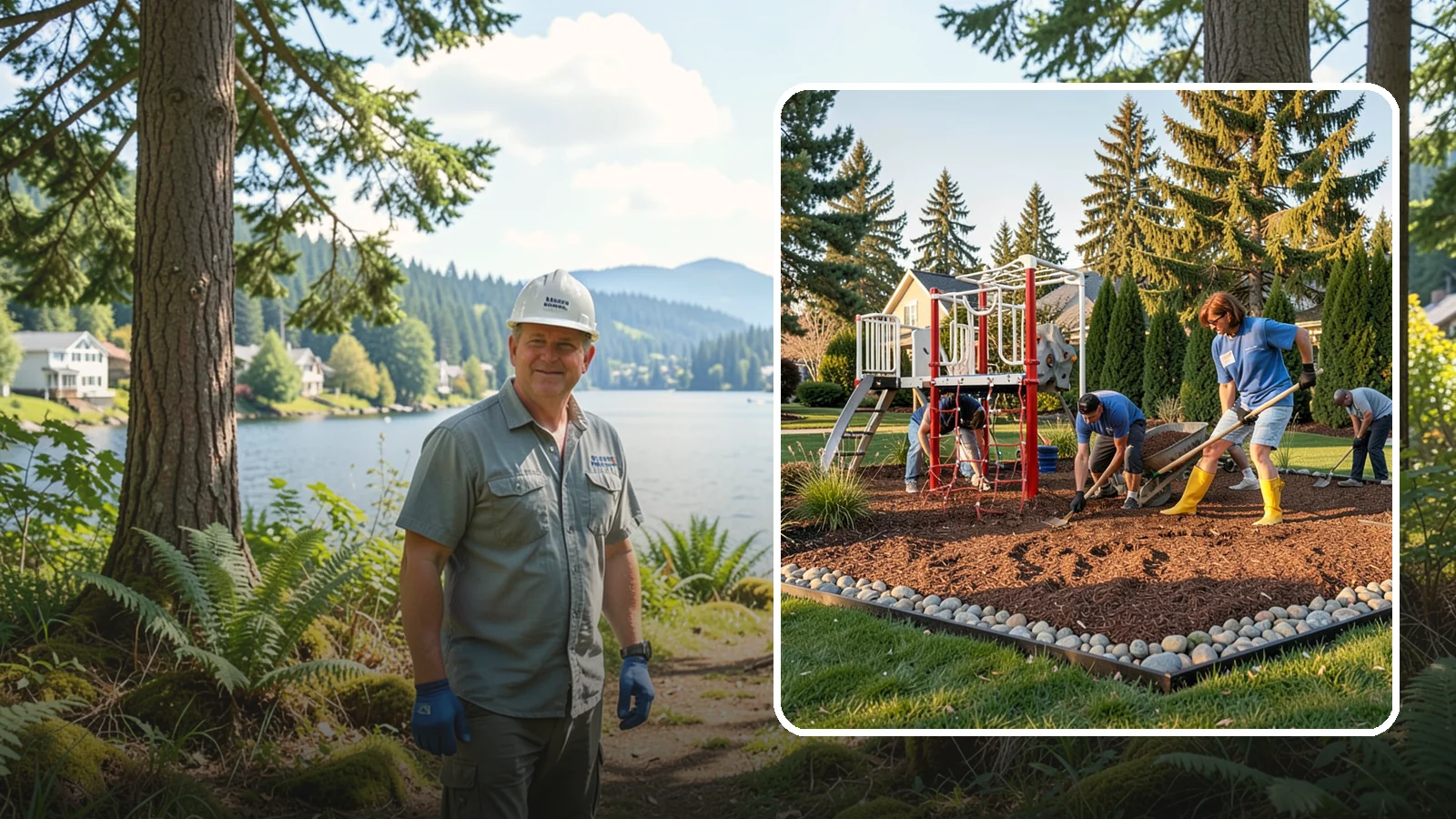 Playground Mulch Installation in Milton, King County, WA - We install certified engineered wood fiber playground mulch that cushions falls and meets safety standards for play areas.