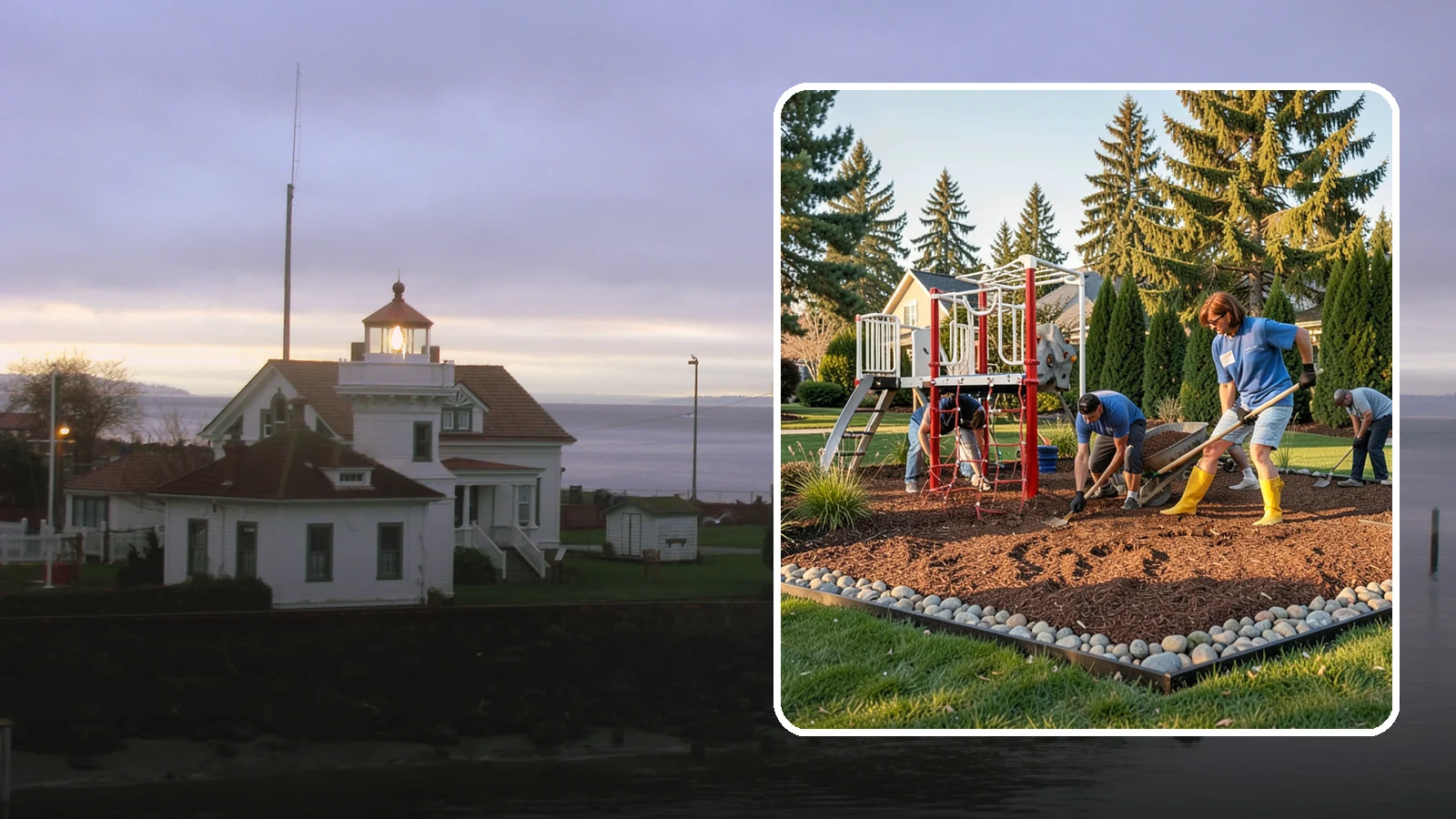 Playground Mulch Installation in Mukilteo, Snohomish County, WA - We install certified engineered wood fiber playground mulch that cushions falls and meets safety standards for play areas.