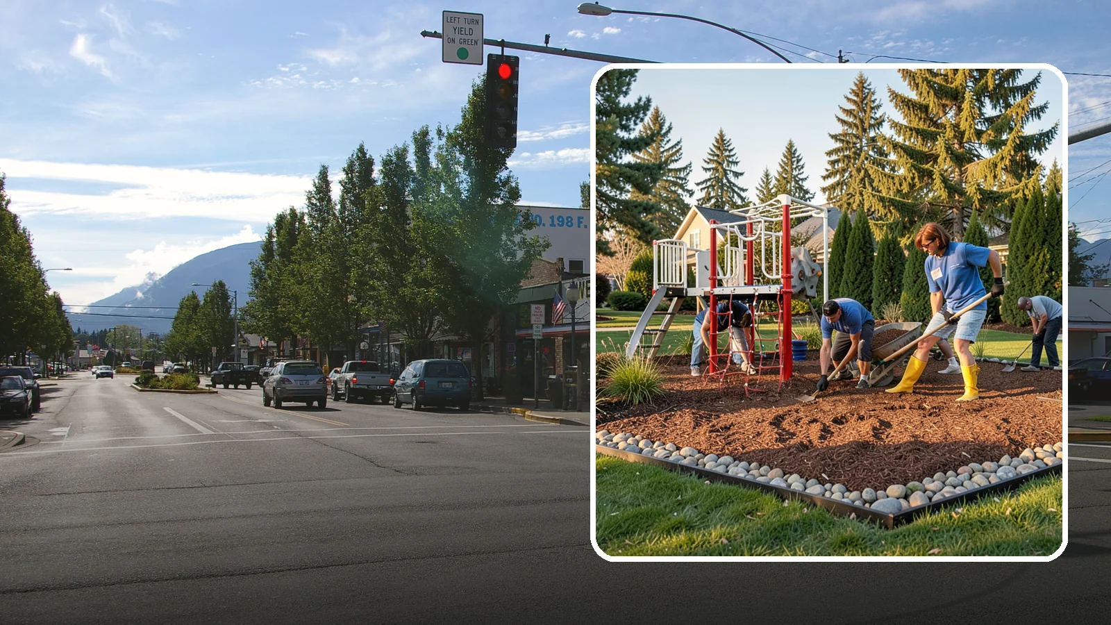 Playground Mulch Installation in North Bend, King County, WA - We install certified engineered wood fiber playground mulch that cushions falls and meets safety standards for play areas.