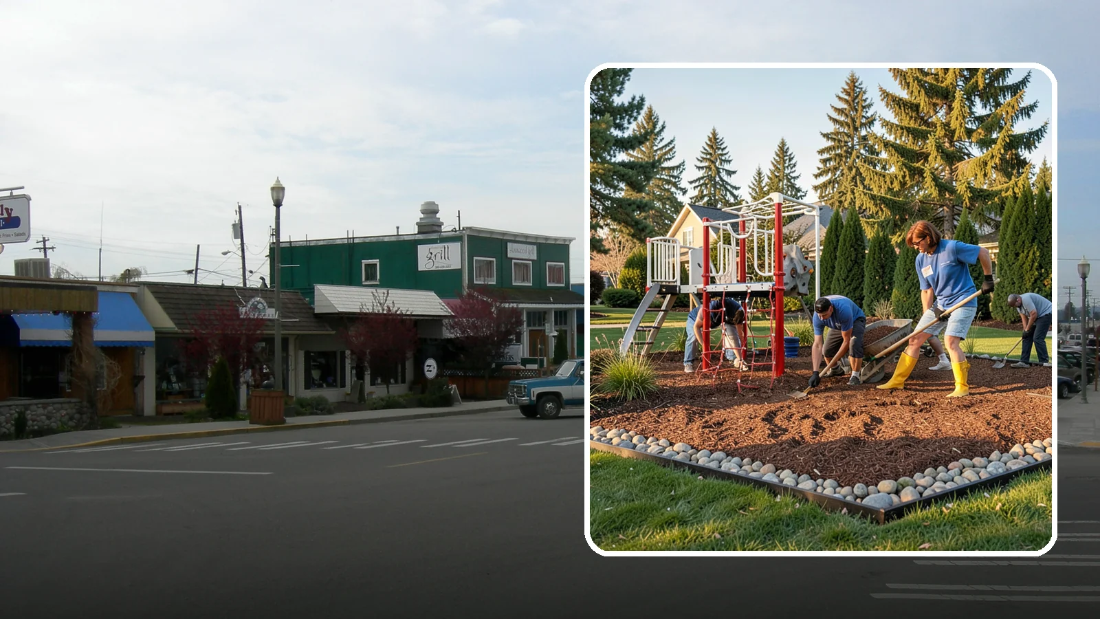 Playground Mulch Installation in Stanwood, Snohomish County, WA - We install certified engineered wood fiber playground mulch that cushions falls and meets safety standards for play areas.