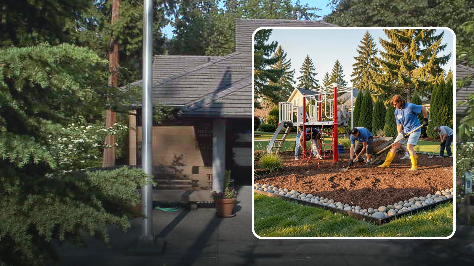Playground Mulch Installation in Yarrow Point, King County, WA - We install certified engineered wood fiber playground mulch that cushions falls and meets safety standards for play areas.