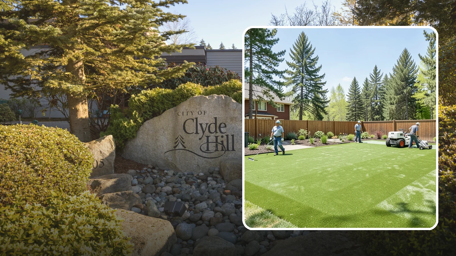 Playground Turf Installation in Clyde Hill, King County, WA - Safe, cushioned playground turf with impact padding for a soft, clean, all-weather play surface.
