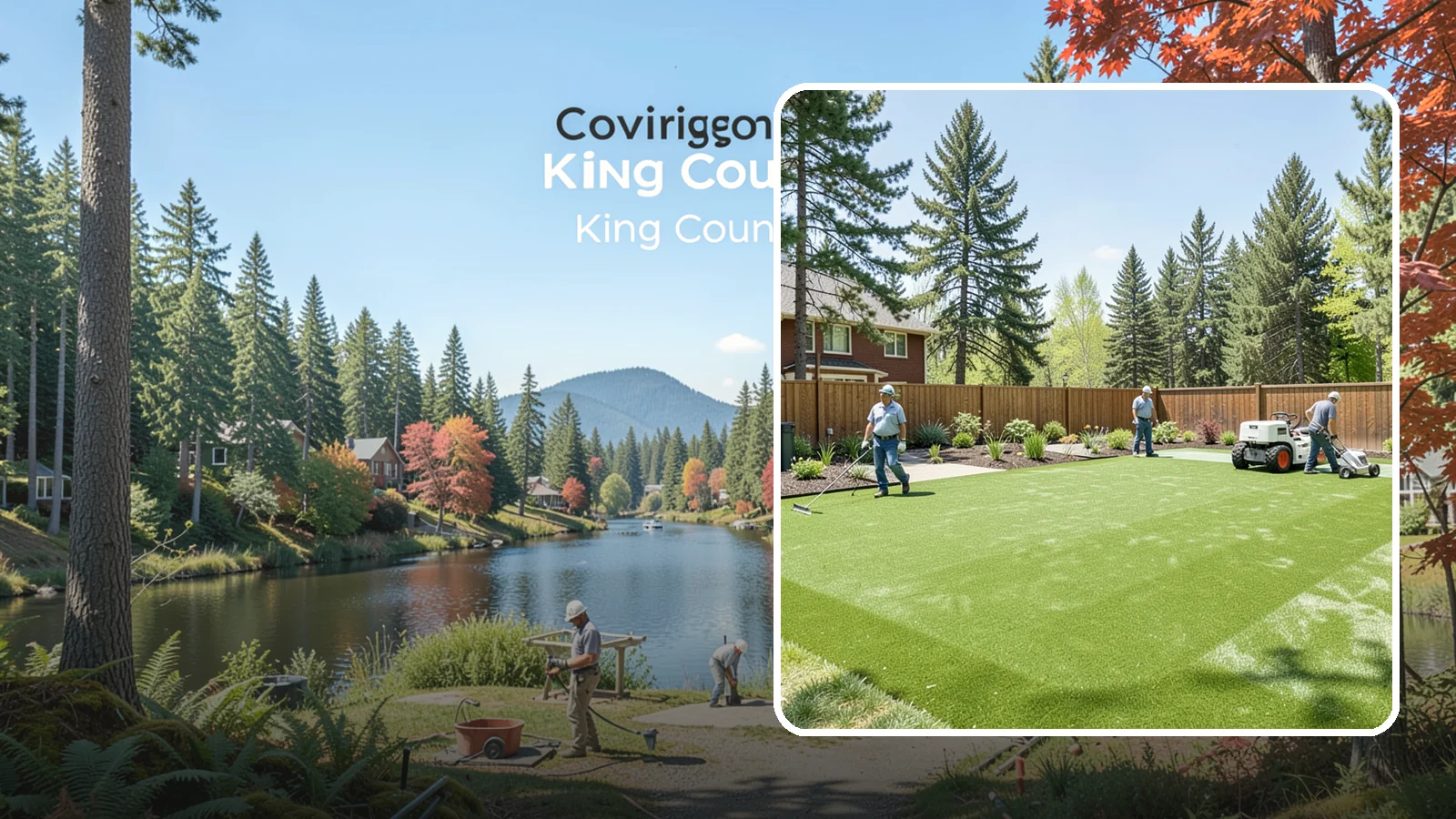Playground Turf Installation in Covington, King County, WA - Safe, cushioned playground turf with impact padding for a soft, clean, all-weather play surface.