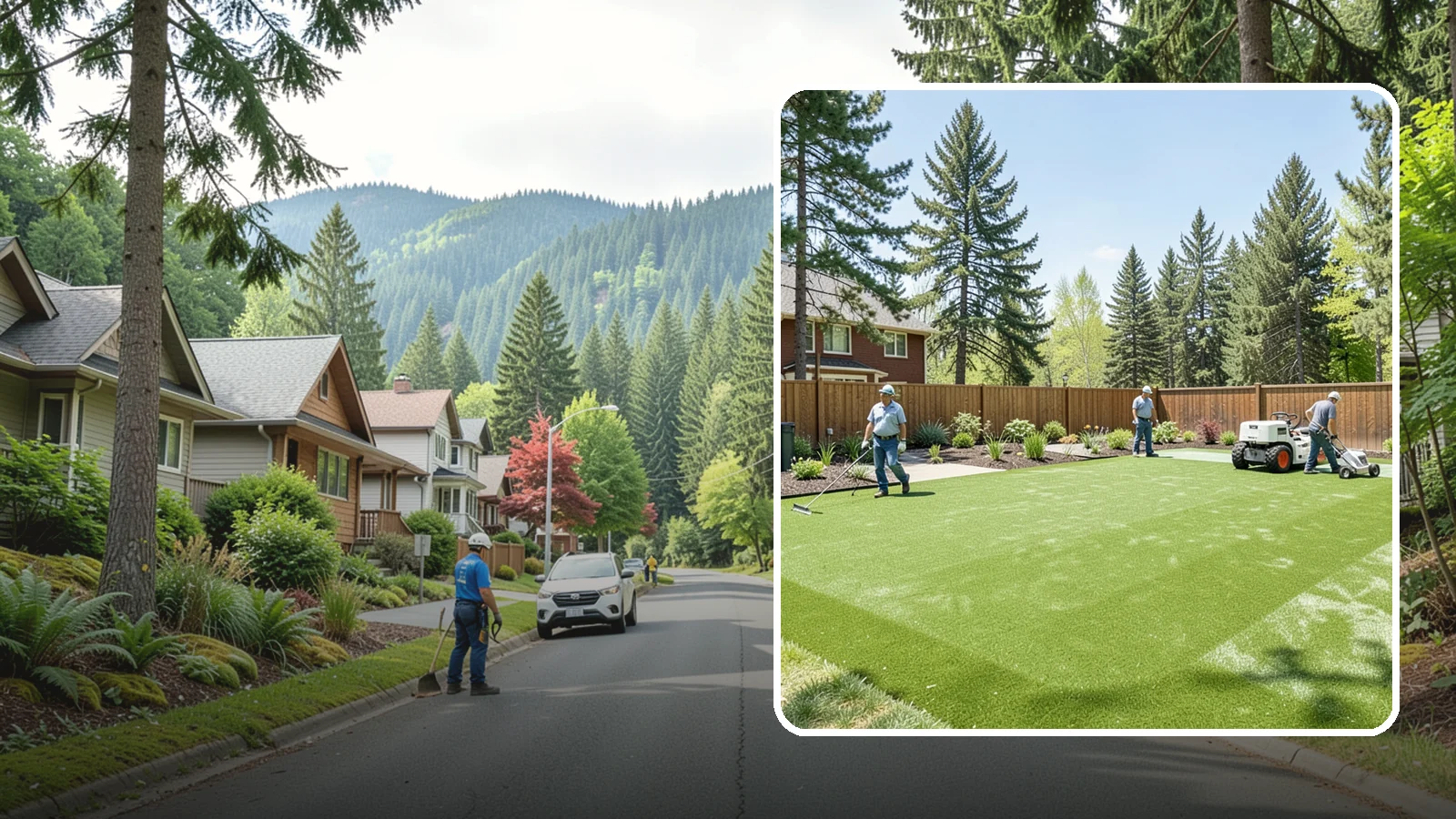 Playground Turf Installation in Darrington, Snohomish County, WA - Safe, cushioned playground turf with impact padding for a soft, clean, all-weather play surface.