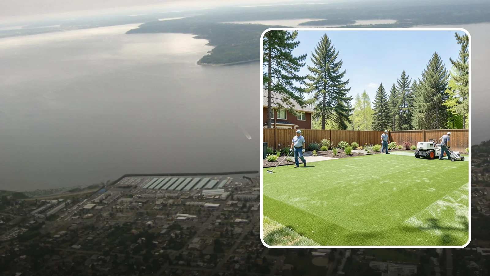 Playground Turf Installation in Des Moines, King County, WA - Safe, cushioned playground turf with impact padding for a soft, clean, all-weather play surface.