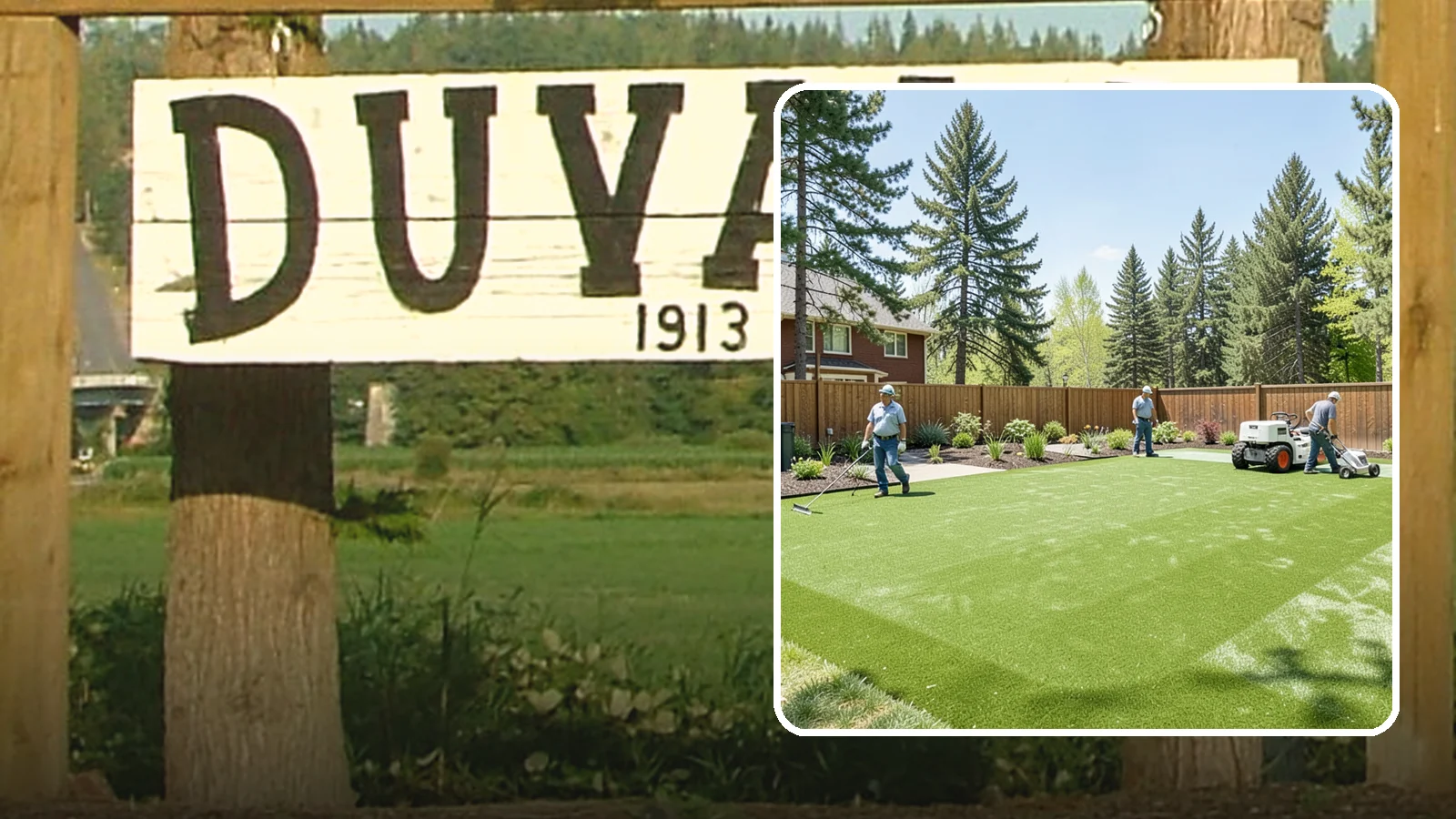 Playground Turf Installation in Duvall, King County, WA - Safe, cushioned playground turf with impact padding for a soft, clean, all-weather play surface.