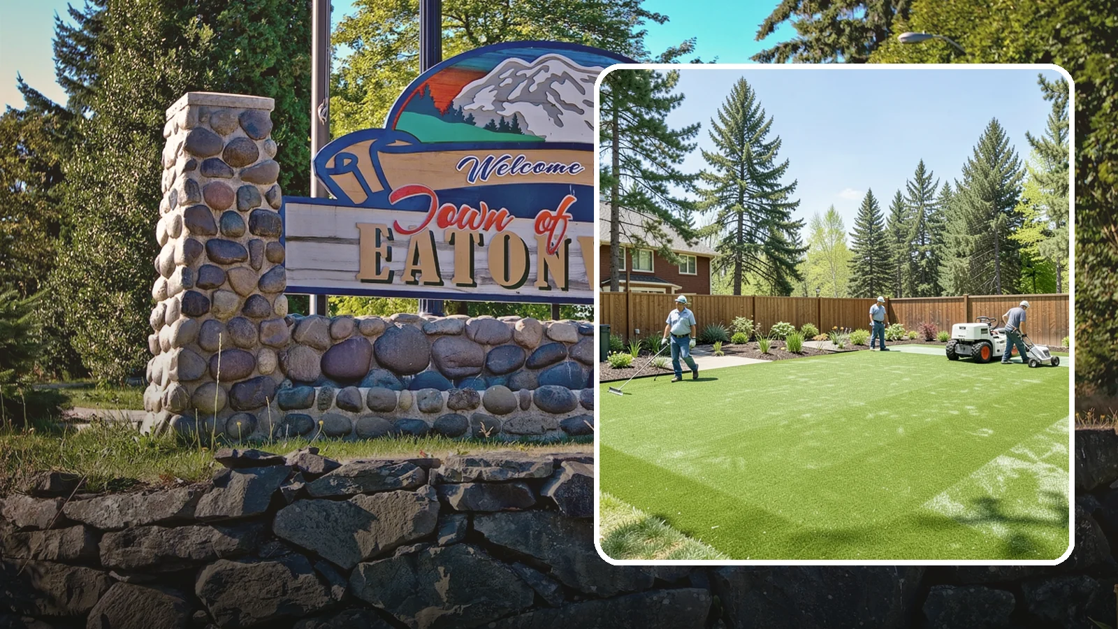 Playground Turf Installation in Eatonville, Pierce County, WA - Safe, cushioned playground turf with impact padding for a soft, clean, all-weather play surface.