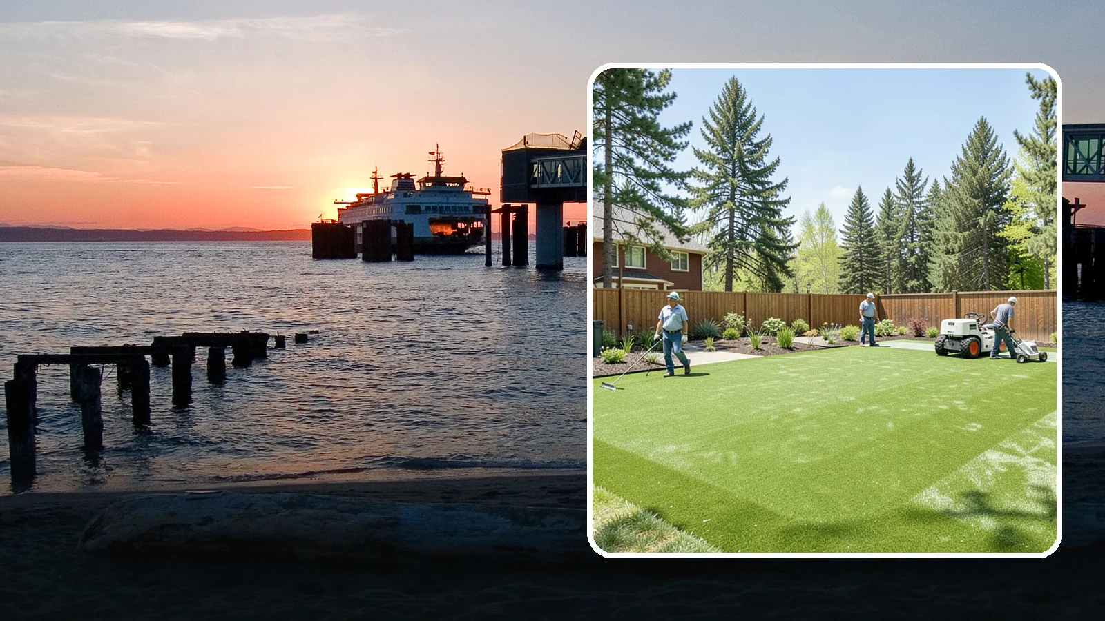 Playground Turf Installation in Edmonds, Snohomish County, WA - Safe, cushioned playground turf with impact padding for a soft, clean, all-weather play surface.