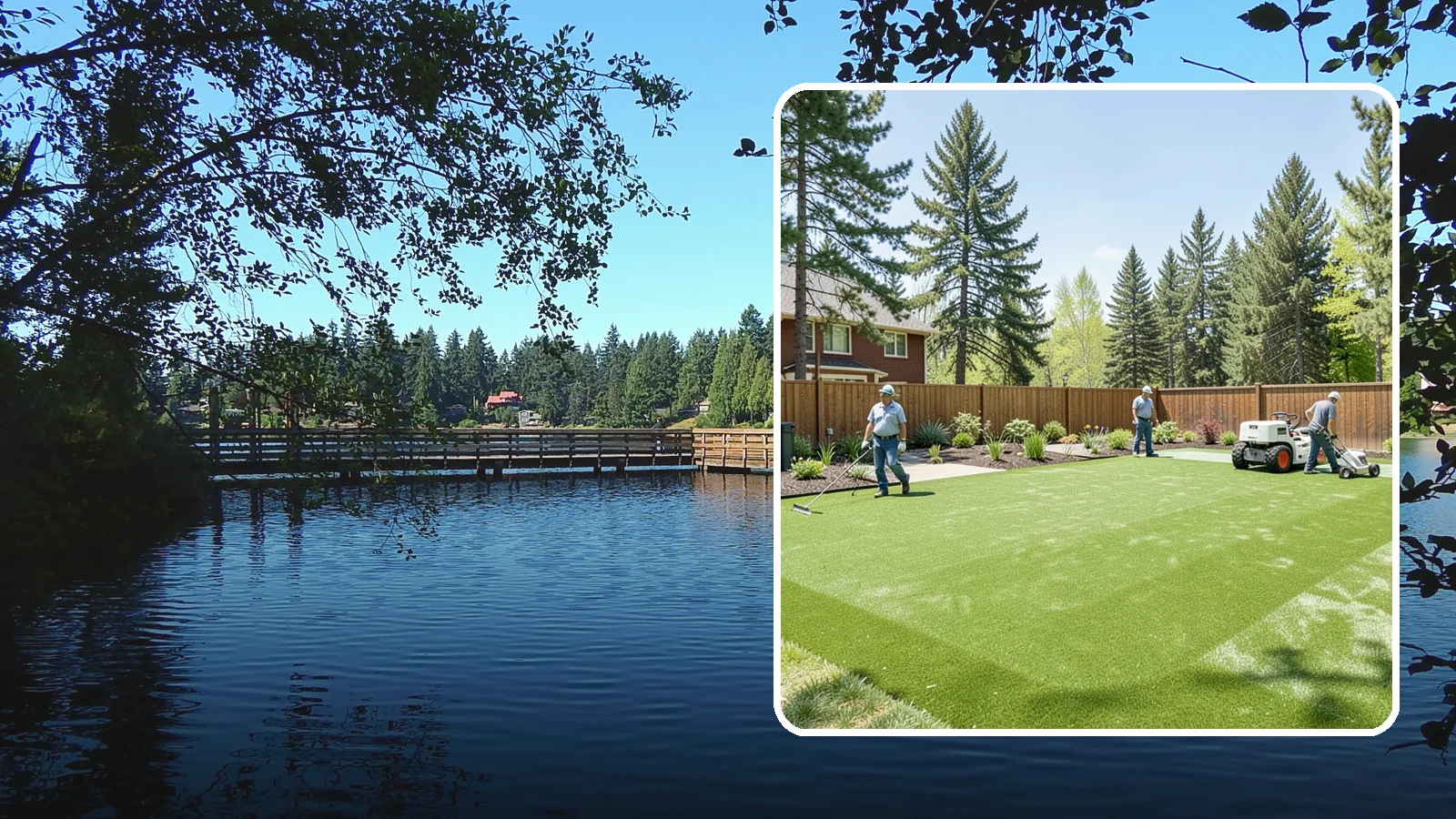 Playground Turf Installation in Federal Way, King County, WA - Safe, cushioned playground turf with impact padding for a soft, clean, all-weather play surface.