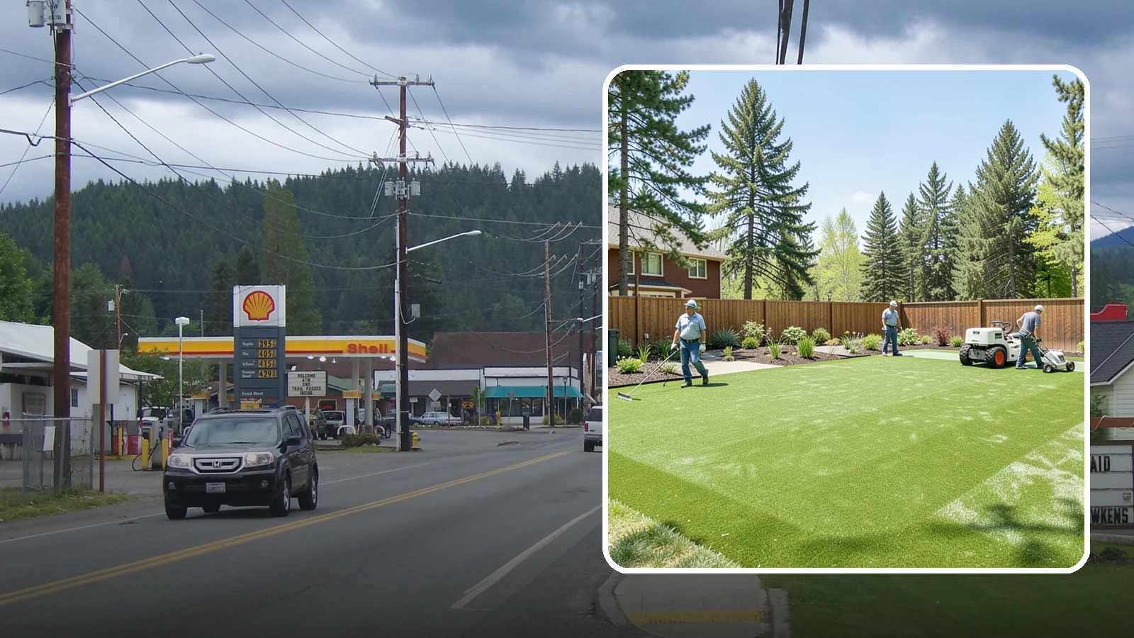 Playground Turf Installation in Granite Falls, Snohomish County, WA - Safe, cushioned playground turf with impact padding for a soft, clean, all-weather play surface.