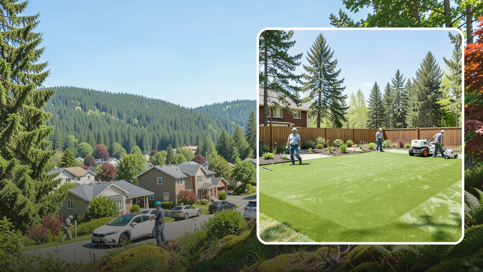 Playground Turf Installation in Index, Snohomish County, WA - Safe, cushioned playground turf with impact padding for a soft, clean, all-weather play surface.