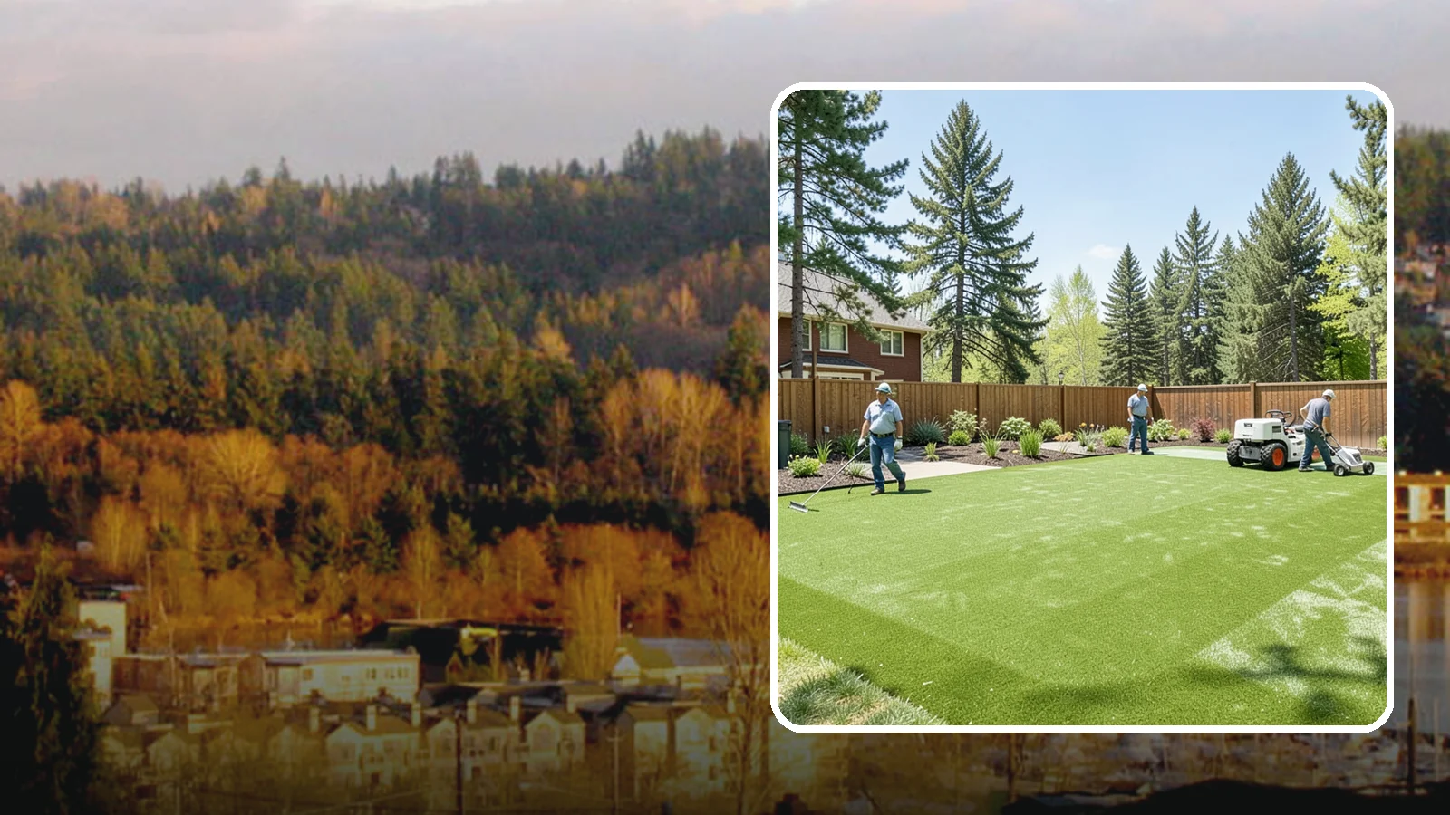 Playground Turf Installation in Kenmore, King County, WA - Safe, cushioned playground turf with impact padding for a soft, clean, all-weather play surface.