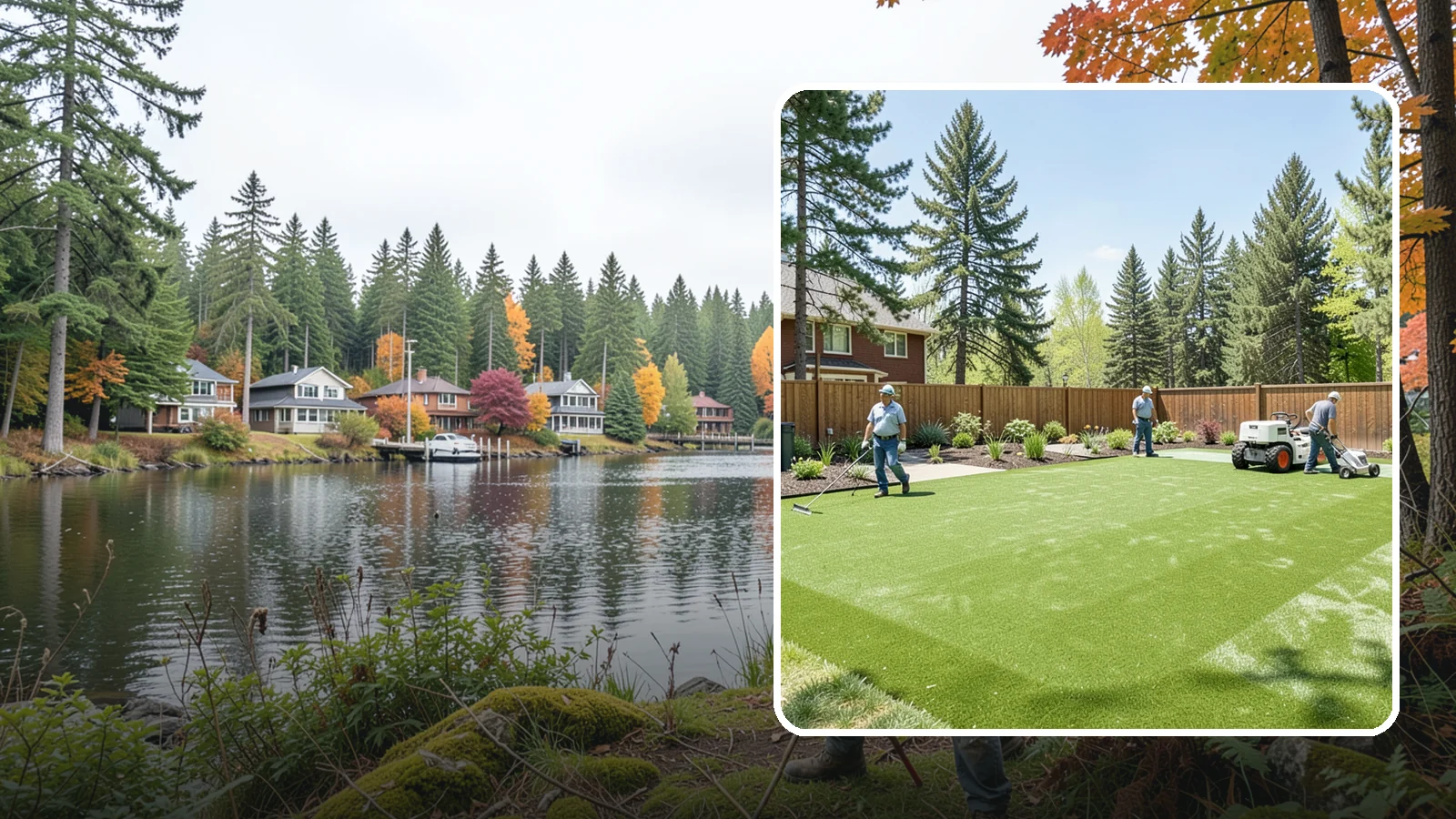Playground Turf Installation in La Conner, Skagit County, WA - Safe, cushioned playground turf with impact padding for a soft, clean, all-weather play surface.