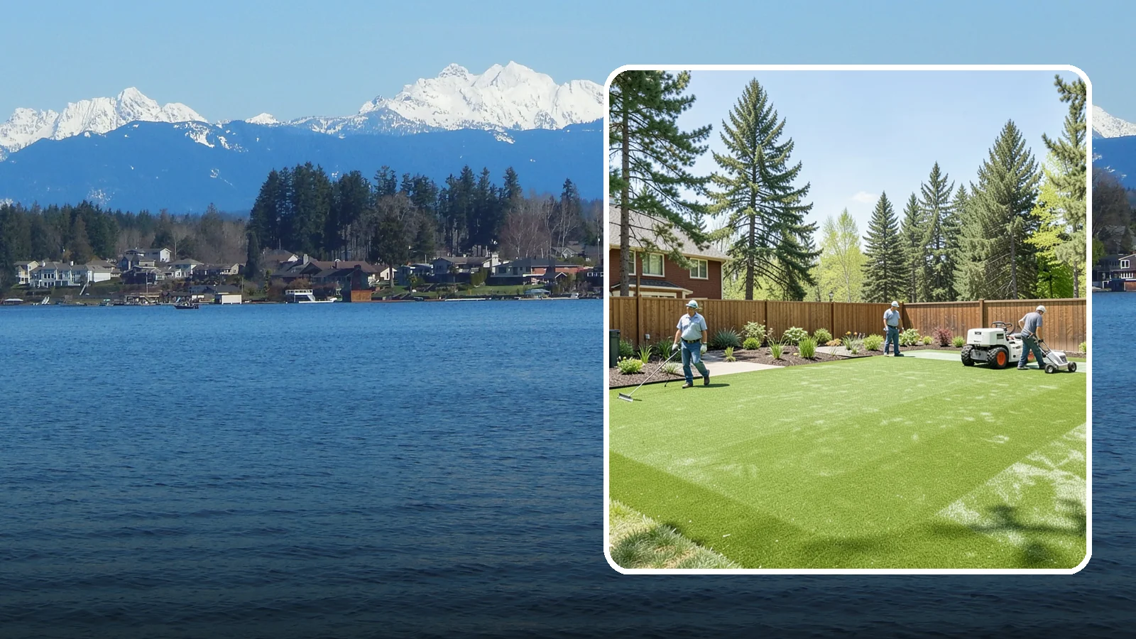 Playground Turf Installation in Lake Stevens, Snohomish County, WA - Safe, cushioned playground turf with impact padding for a soft, clean, all-weather play surface.