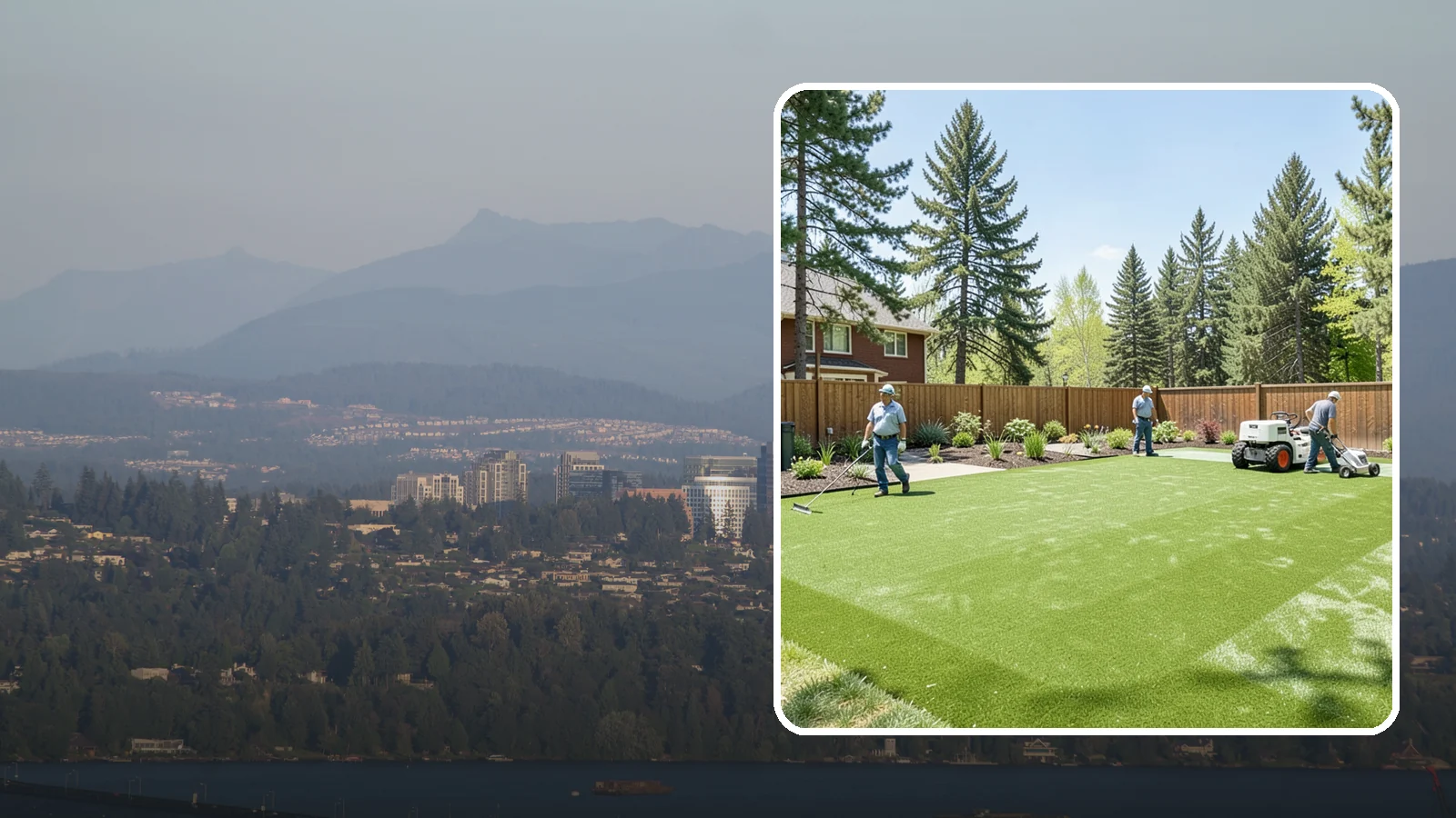 Playground Turf Installation in Medina, King County, WA - Safe, cushioned playground turf with impact padding for a soft, clean, all-weather play surface.